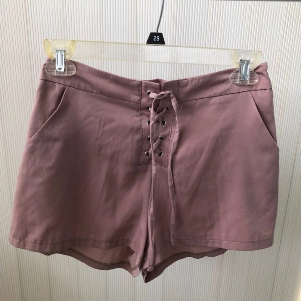 lace up shorts